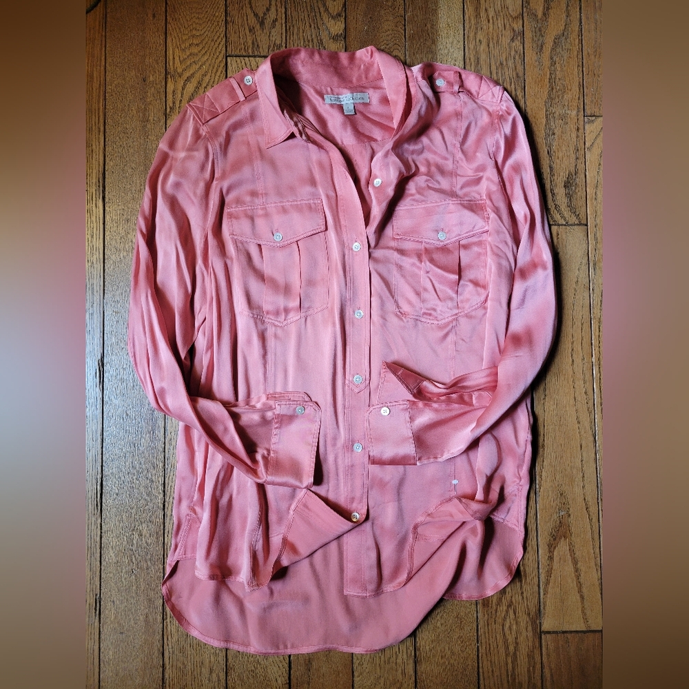 Banana Republic Heritage Collection Peach Button Down, Silk